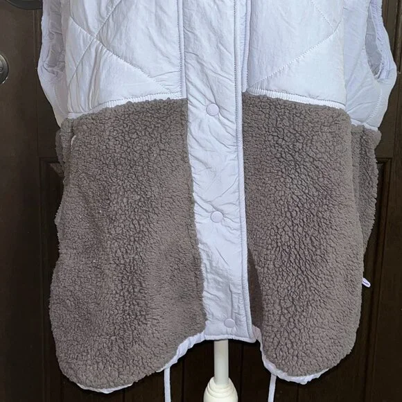 Free People Adventure Awaits Fleece Coat in Shark Combo - Picture 3 of 5